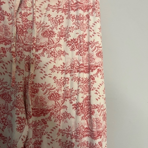 Go Softly Sleepwear Cottagecore Tablecloth Pattern Grandma Pajama Pants Small - Picture 3 of 8